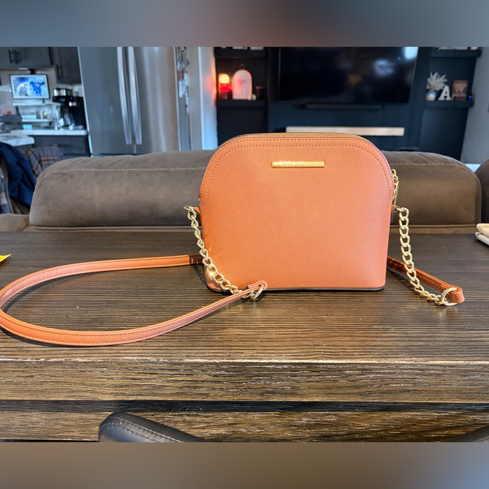 Steve Madden Terracotta Crossbody with Gold Chain